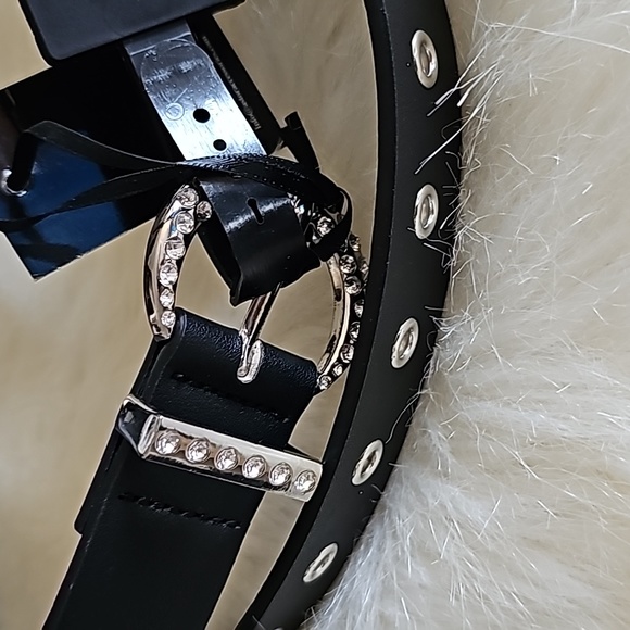 bebe Belt Bag Womens Black Blingy Stones - Picture 4 of 7